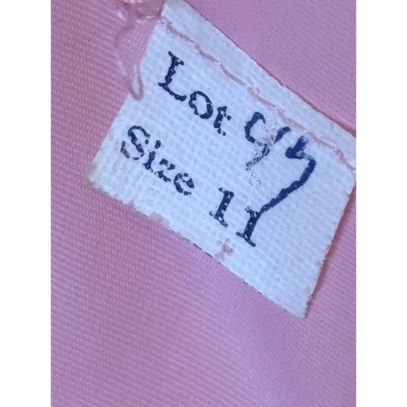 Vintage Embroidered Maxi Dress Pink Satin Bodice 60s Union Made S Mad Men era - Picture 3 of 17